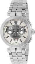  Shop Authentic Versace Aion Chronograph White Dial Silver Steel Strap Watch for Men - VBR040017 - Luxxuri