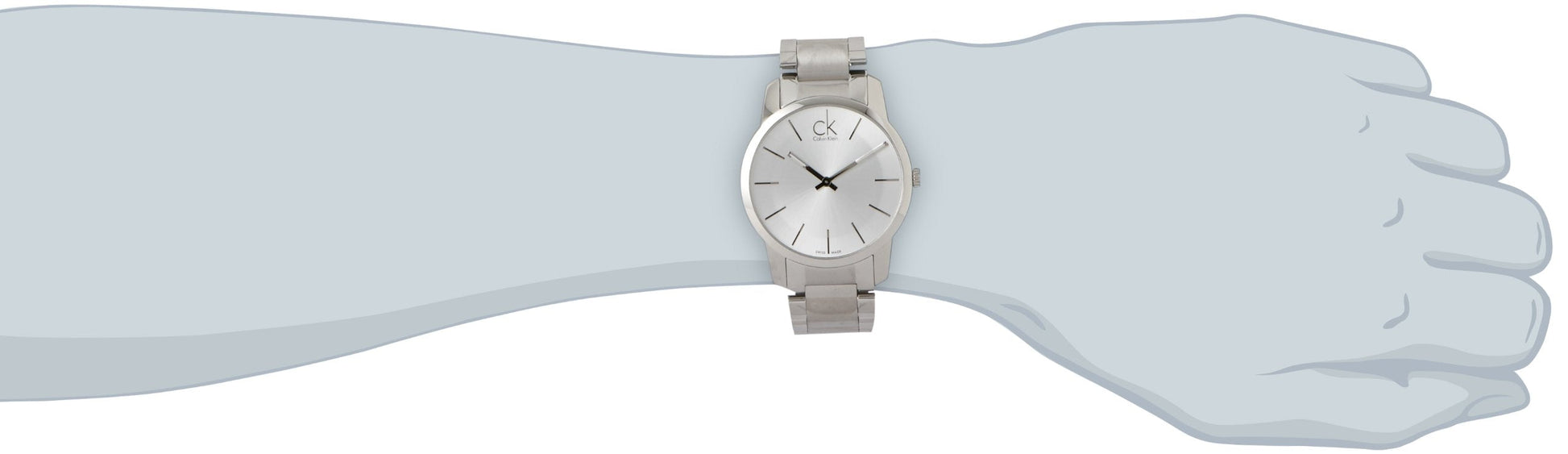  Shop Authentic Calvin Klein City Silver Dial Silver Steel Strap Watch for Men - K2G21126 - Luxxuri