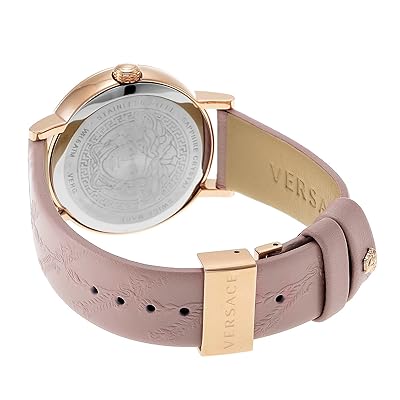  Shop Authentic Versace Virtus Quartz Grey Dial Pink Leather Strap Watch for Women - VEHC00319 - Luxxuri