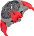 Shop Authentic Diesel Mega Chief Chronograph Black Dial Red Silicone Strap Watch For Men - DZ4427 - Luxxuri
