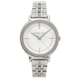  Shop Authentic Michael Kors Cinthia White Mother of Pearl Dial Silver Steel Strap Watch for Women for Women - MK3641 - Luxxuri
