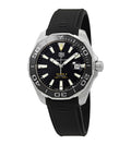  Shop Authentic Tag Heuer Aquaracer Calibre 5 Automatic Black Dial Black Rubber Strap Watch for Men - WAY201A.FT6142 - Luxxuri