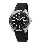  Shop Authentic Tag Heuer Aquaracer Calibre 5 Automatic Black Dial Black Rubber Strap Watch for Men - WAY201A.FT6142 - Luxxuri
