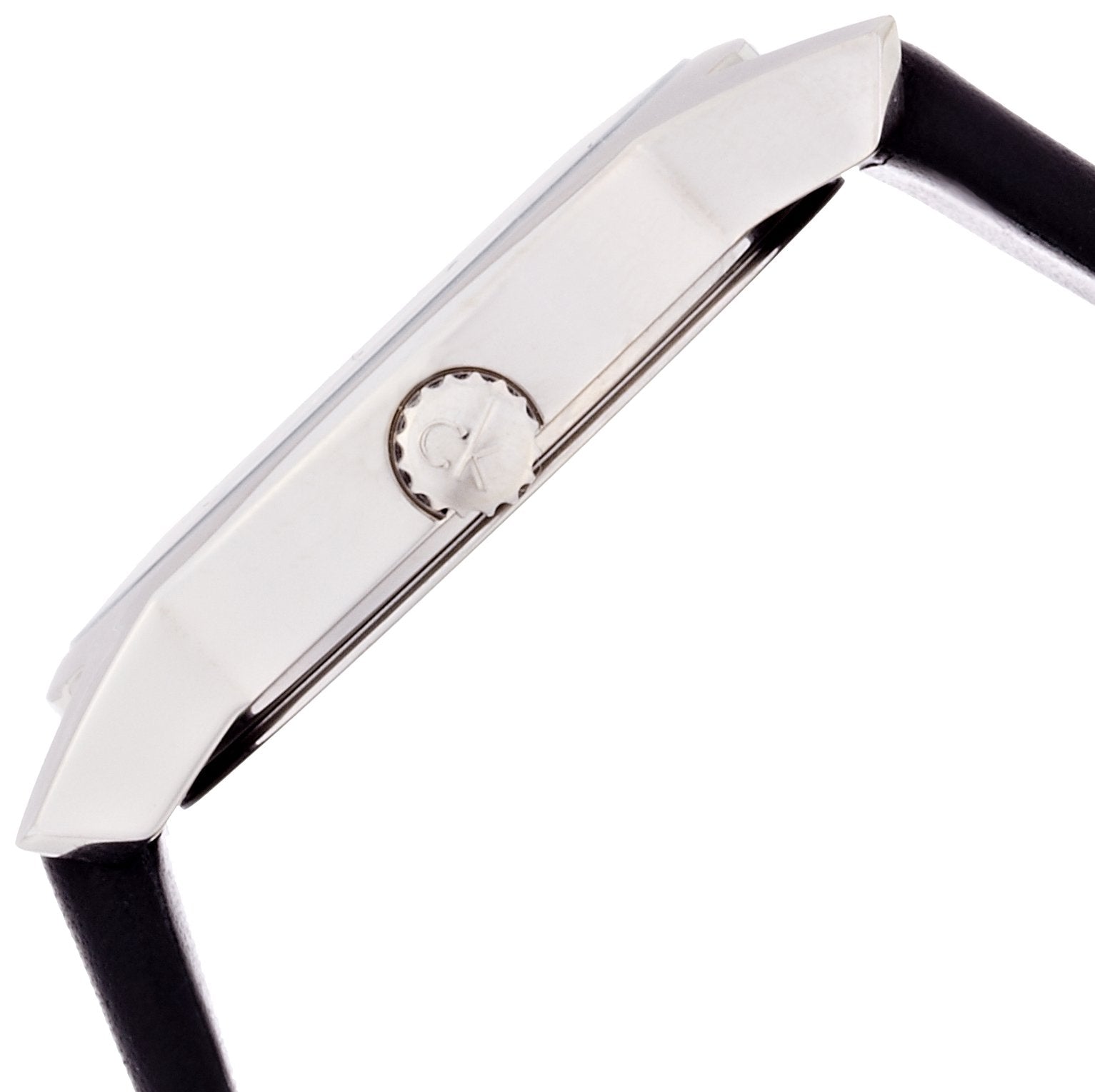  Shop Authentic Calvin Klein City Silver Dial Black Leather Strap Watch For Women - K2G231C6 - Luxxuri