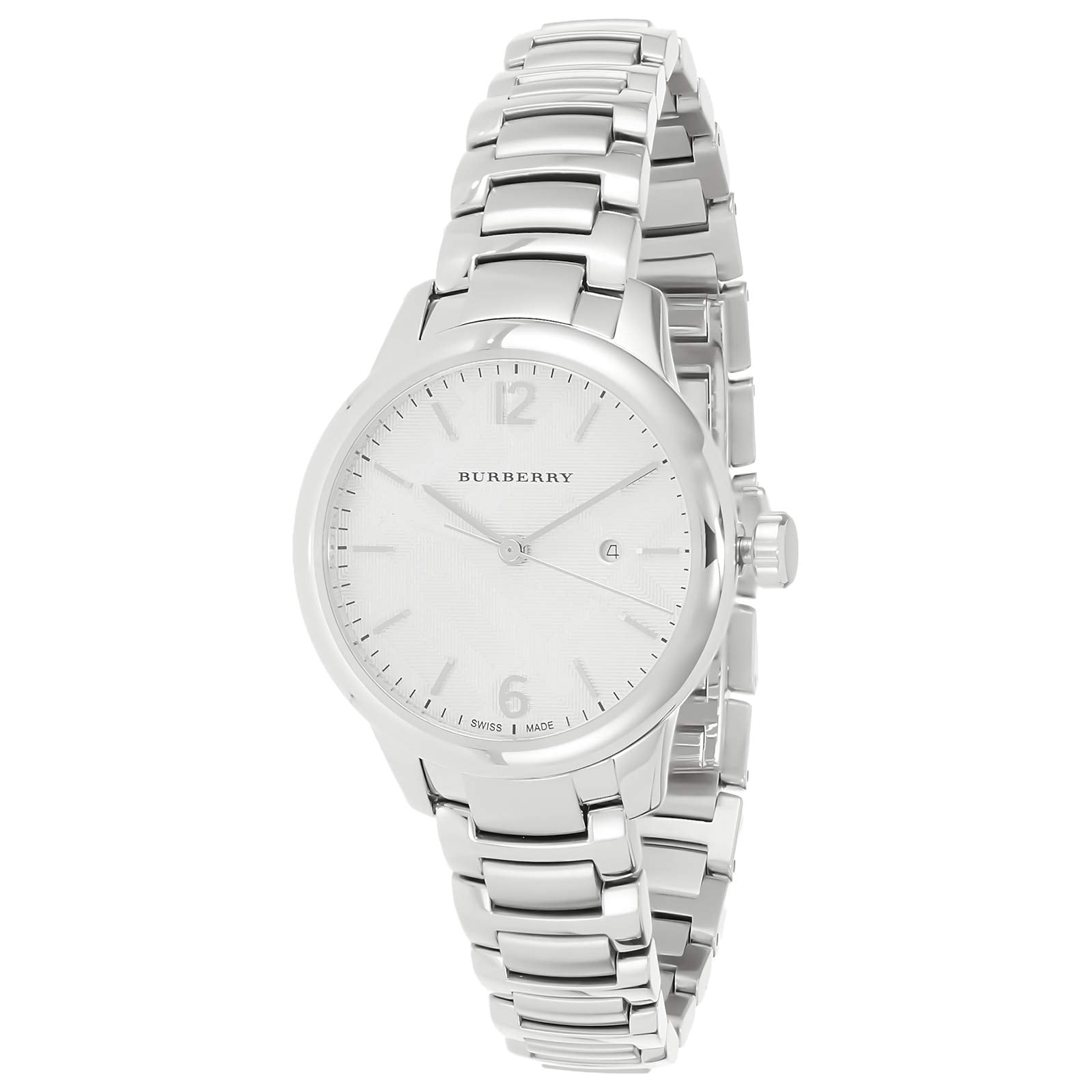  Shop Authentic Burberry The Classic Silver Dial Silver Steel Strap Watch for Women - BU10108 - Luxxuri