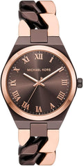  Shop Authentic Michael Kors Lennox Analog Brown Dial Two Tone Steel Strap Watch for Women - MK7501 - Luxxuri