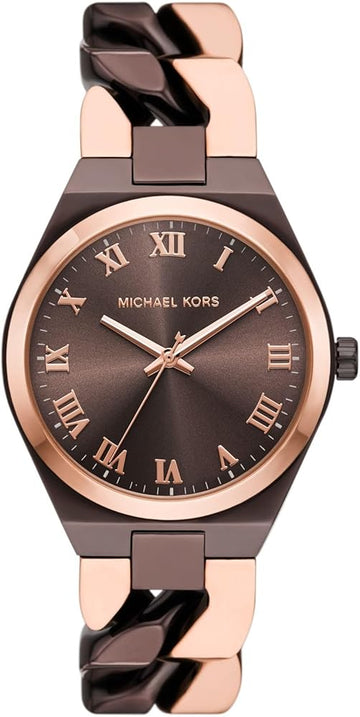  Shop Authentic Michael Kors Lennox Analog Brown Dial Two Tone Steel Strap Watch for Women - MK7501 - Luxxuri
