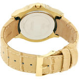  Shop Authentic Guess Limelight Quartz Silver Dial Golden Leather Strap Watch For Women - W0775L2 - Luxxuri
