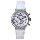  Shop Authentic Swarovski Citra Sphere Chronograph White Dial White Leather Strap Watch for Women - 5027127 - Luxxuri