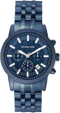 Shop Authentic Michael Kors Hutton Chronograph Blue Dial Blue Steel Strap Watch For Men - MK9088 - Luxxuri