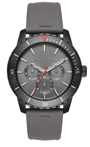  Shop Authentic Michael Kors Cunningham Multifunction Grey Dial Grey Rubber Strap Watch For Men - MK7164 - Luxxuri