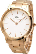  Shop Authentic Daniel Wellington Iconic Link White Dial Gold Steel Strap Watch For Men - DW00100343 - Luxxuri