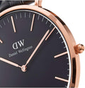 Shop Authentic Daniel Wellington Classic Sheffield Black Dial Black Leather Strap Watch For Men - DW00100127 - Luxxuri