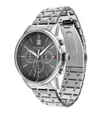  Shop Authentic Tommy Hilfiger Kyle Chronograph Grey Dial Silver Steel Strap Watch for Men - 1791632 - Luxxuri