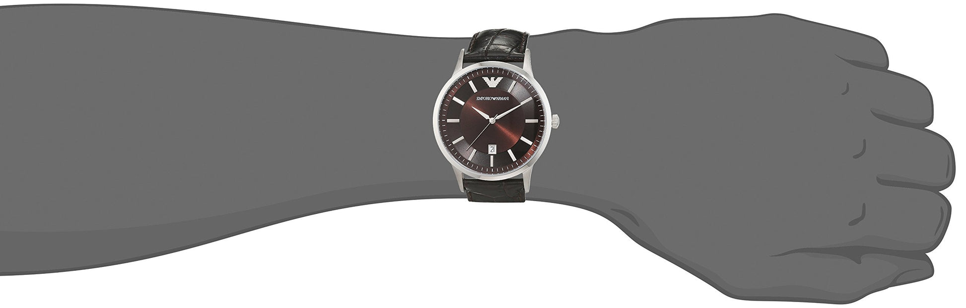 Shop Authentic Emporio Armani Renato Classic Brown Dial Brown Leather Strap Watch For Men - AR2413 - Luxxuri