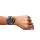  Shop Authentic Diesel Mega Chief Chronograph Blue Dial Black Steel Strap Watch For Men - DZ4329 - Luxxuri