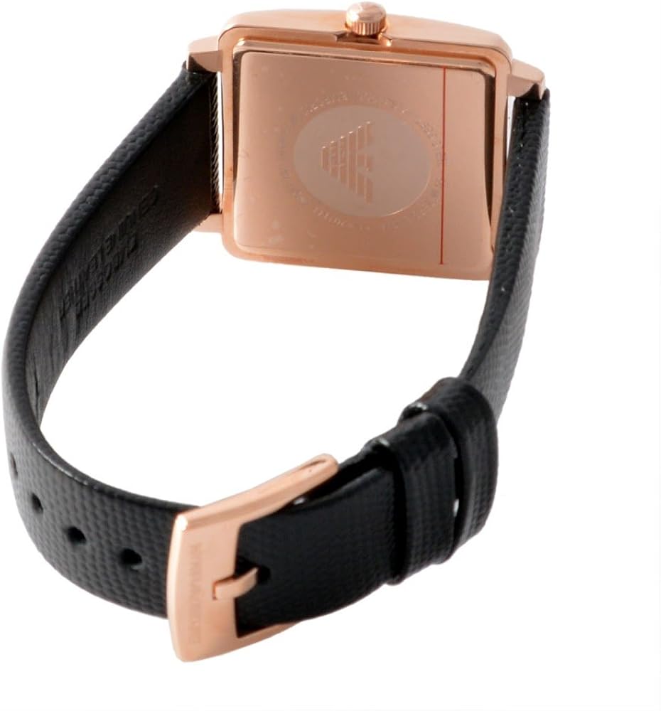  Shop Authentic Emporio Armani Gianni T Bar Quartz White Dial Black Leather Strap Watch For Women - AR11408 - Luxxuri