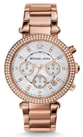  Shop Authentic Michael Kors Parker White Dial with Diamonds Rose Gold Steel Strap Watch for Women - MK5491 - Luxxuri