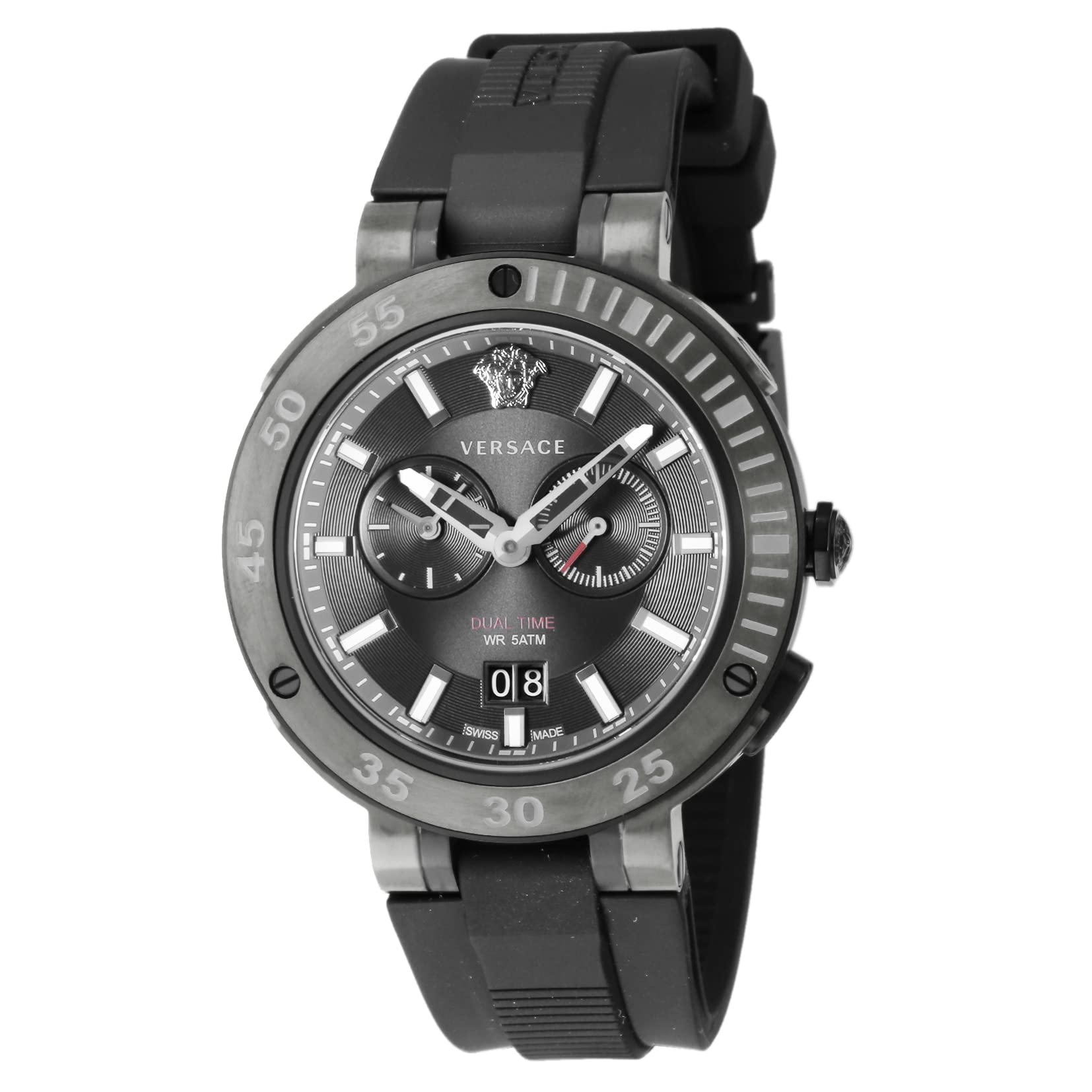  Shop Authentic Versace V Extreme Chronograph Black Tone Dial Black Rubber Strap Watch for Men - VCN020017 - Luxxuri