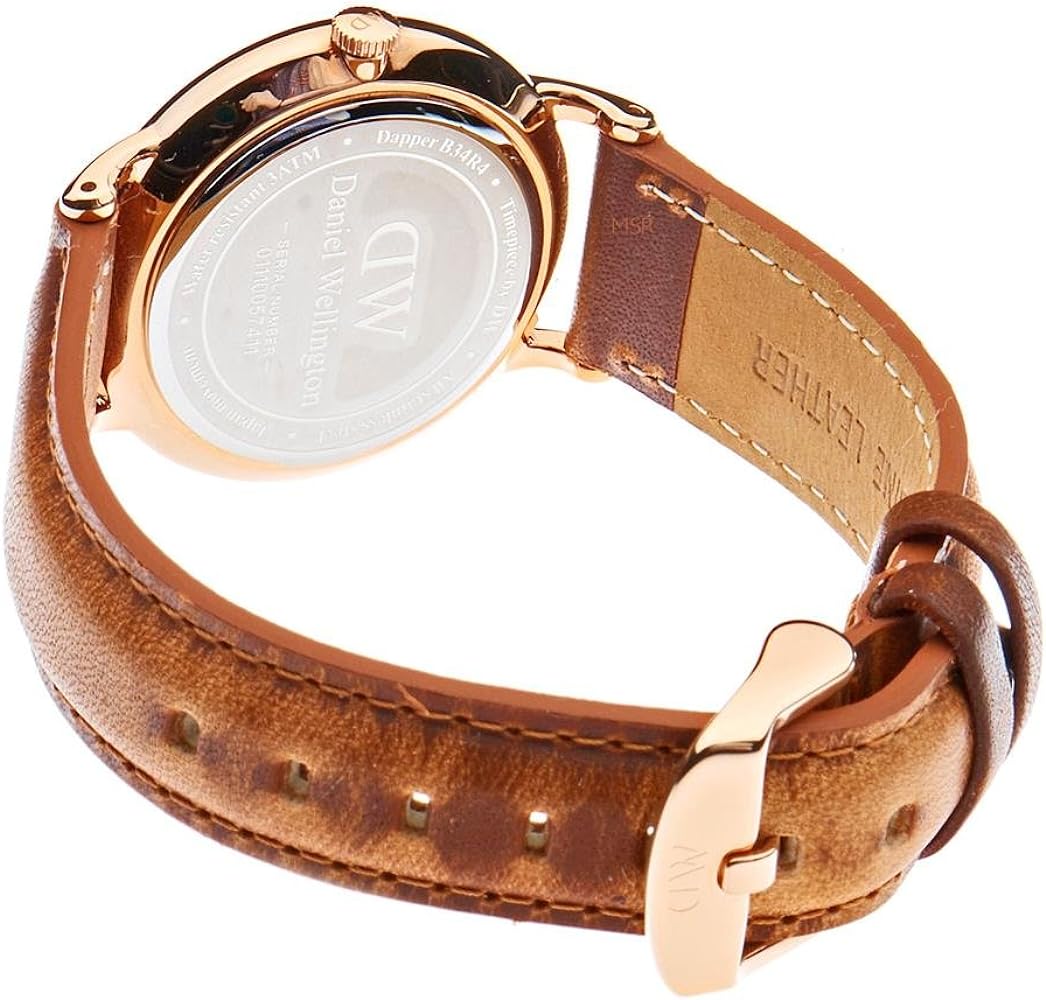  Shop Authentic Daniel Wellington Dapper Durham White Dial Brown Leather Strap Watch For Women - DW00100113 - Luxxuri
