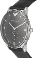  Shop Authentic Emporio Armani Gianni Quartz Black Dial Black Leather Strap Watch For Men - AR0382 - Luxxuri