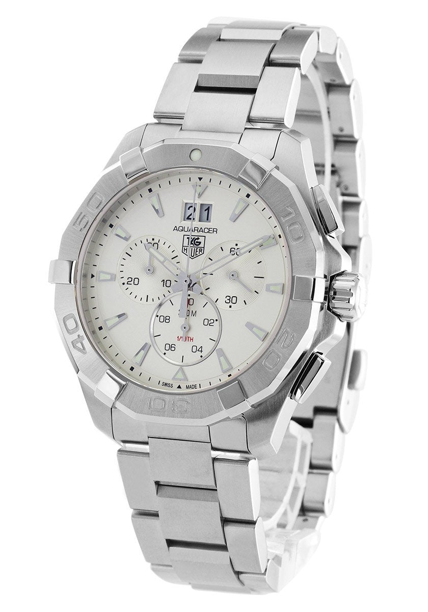  Shop Authentic Tag Heuer Aquaracer White Dial Silver Steel Strap Watch for Men - CAY1111.BA0927 - Luxxuri