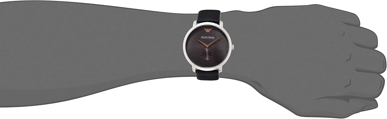  Shop Authentic Emporio Armani Modern Slim Quartz Grey Dial Black Leather Strap Watch For Men - AR11162 - Luxxuri