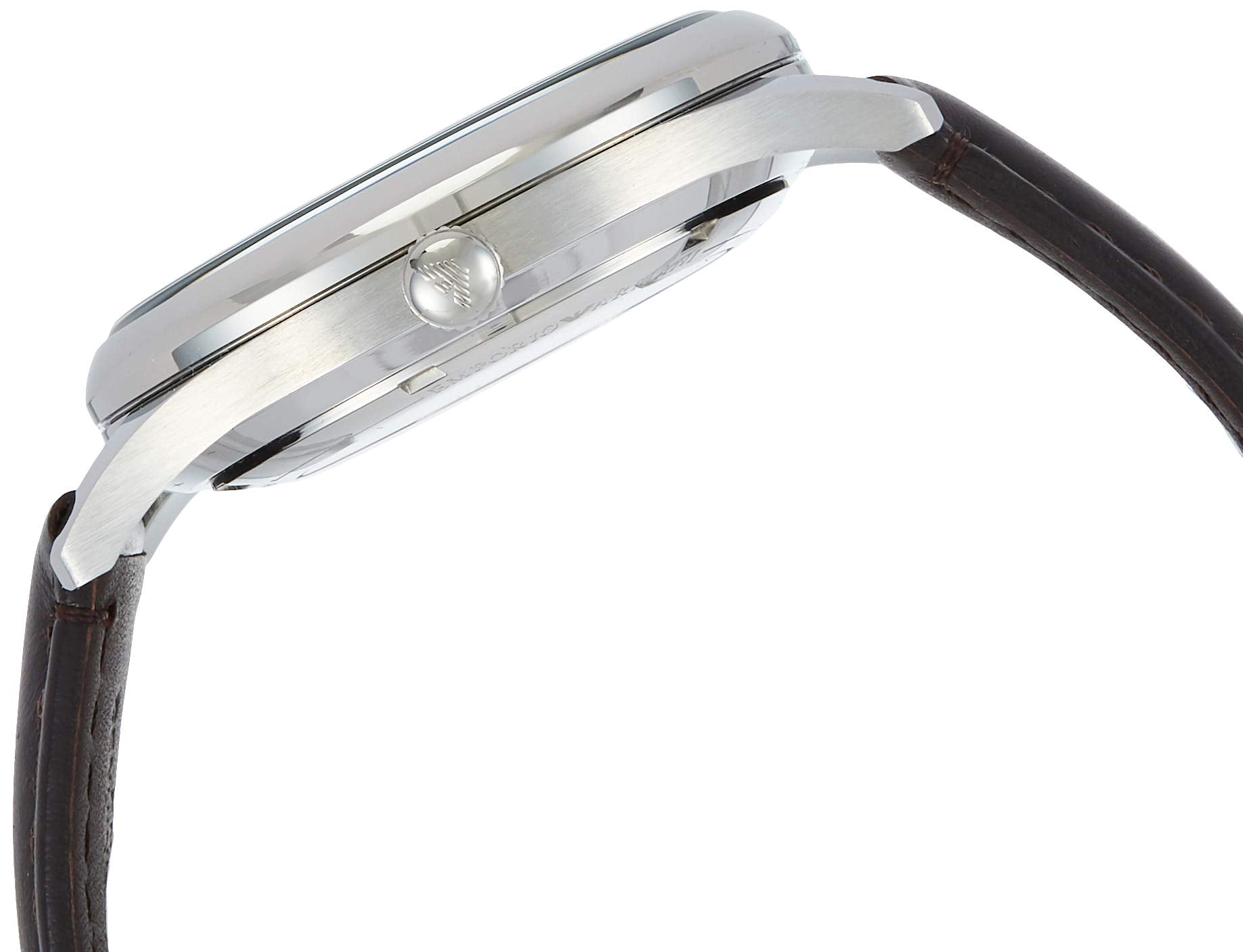  Shop Authentic Emporio Armani Meccanico White Dial Brown Leather Strap Watch For Men - AR1946 - Luxxuri