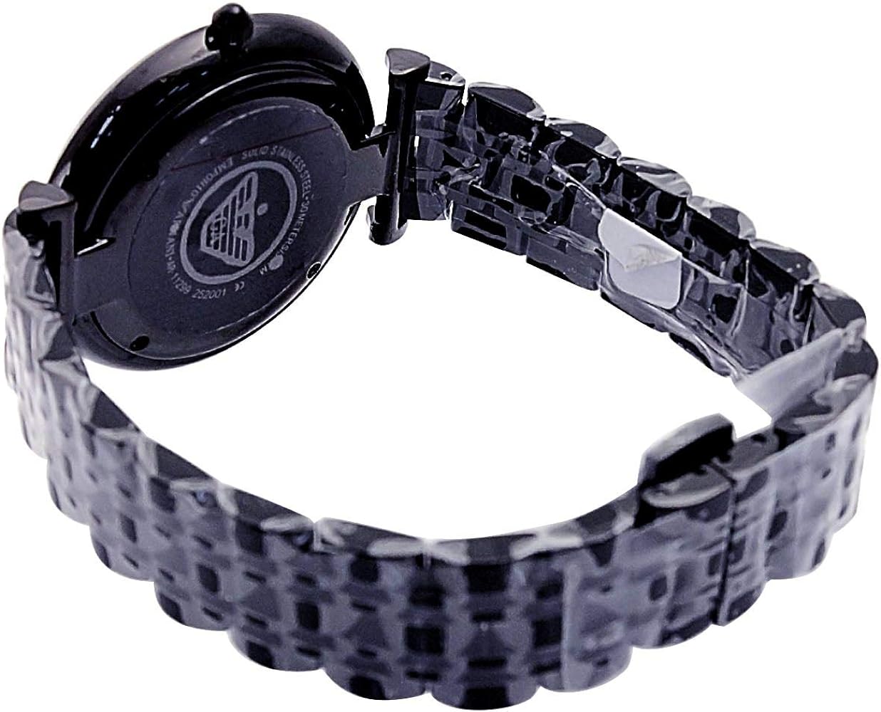  Shop Authentic Emporio Armani Gianni T Bar Analog Black Dial Black Steel Strap Watch For Men - AR11299 - Luxxuri