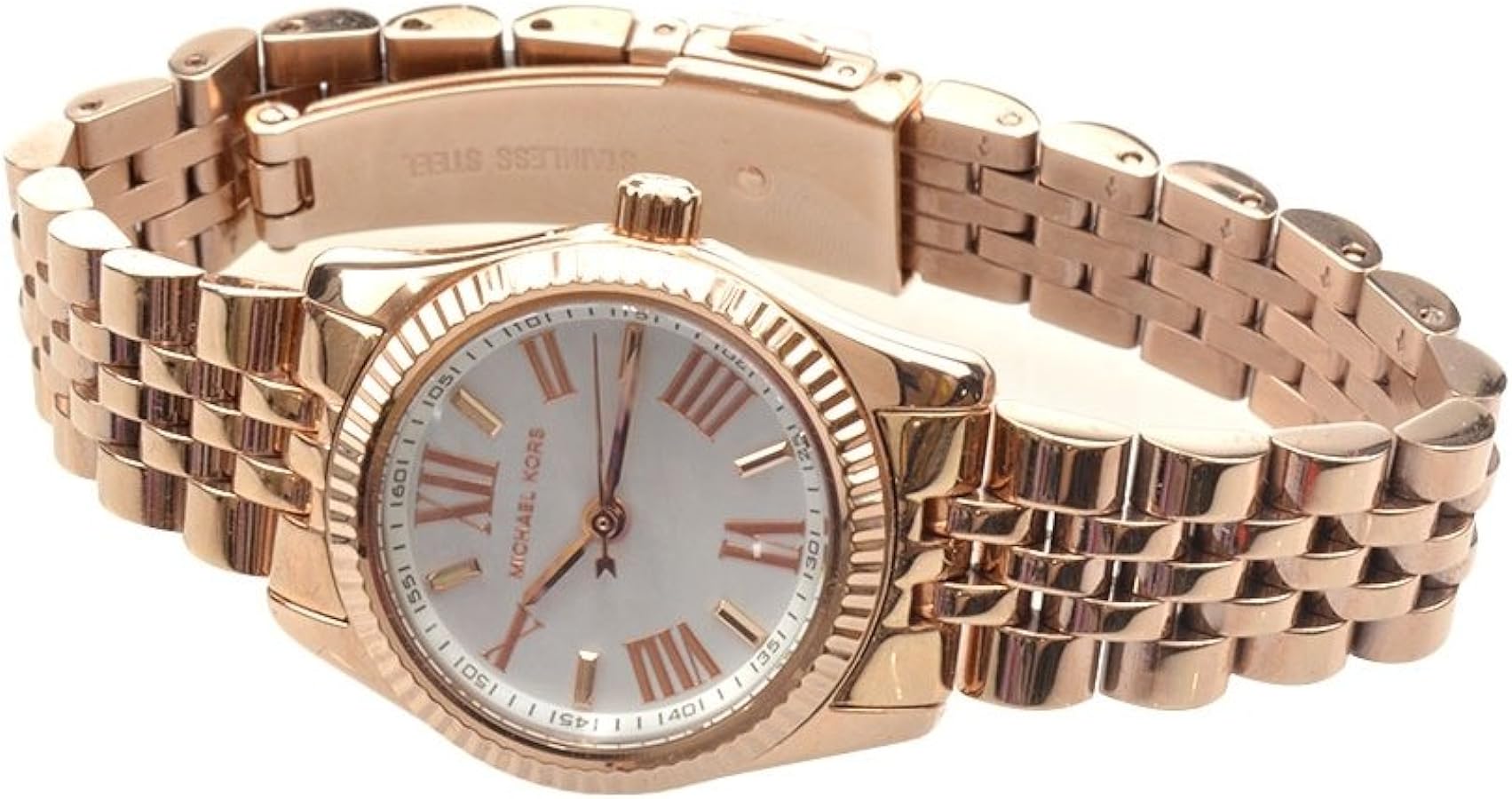  Shop Authentic Michael Kors Lexington Quartz White Dial Rose Gold Steel Strap Watch For Women - MK3230 - Luxxuri