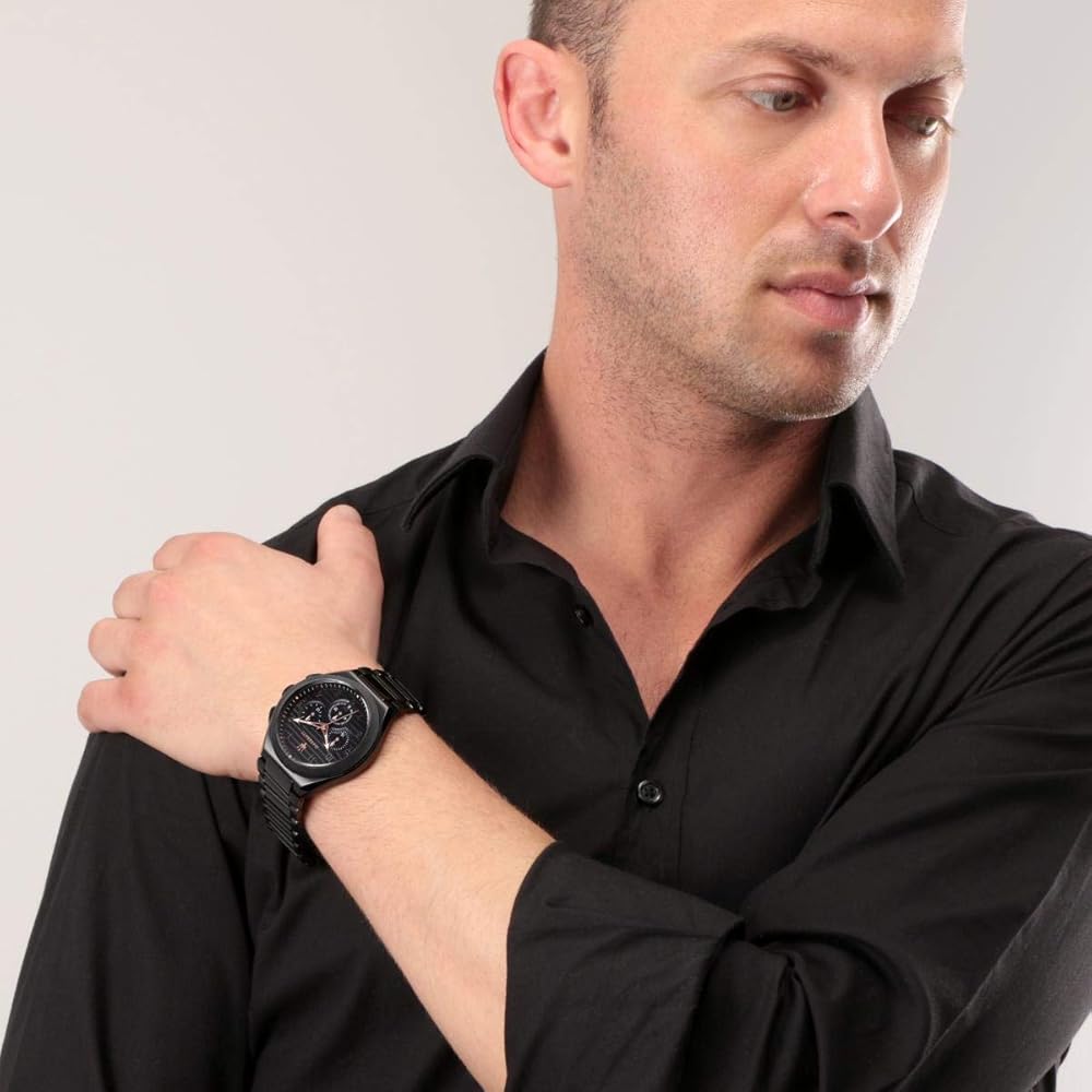  Shop Authentic Maserati Triconic Quartz Black Dial Black Steel Strap Watch For Men - R8873639003 - Luxxuri