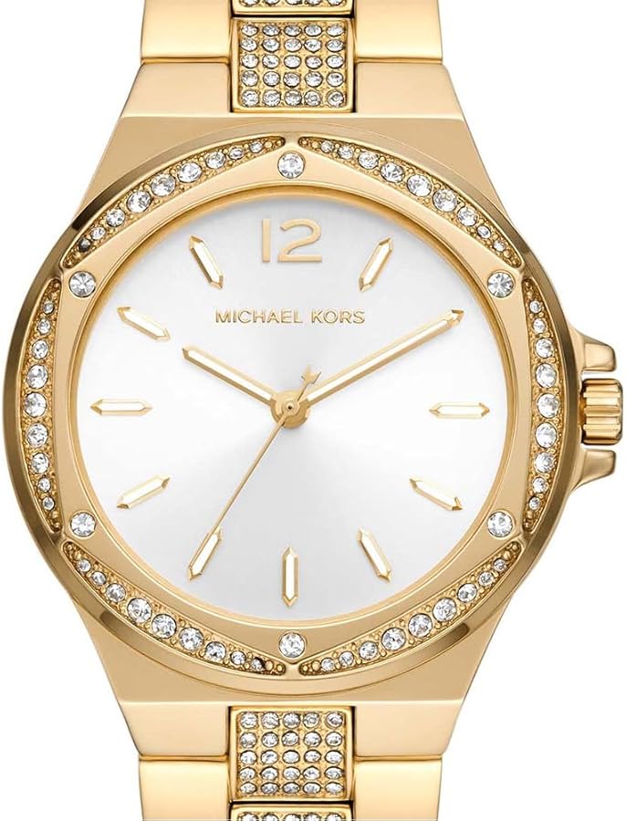  Shop Authentic Michael Kors Lenox Three Hand Silver Dial Gold Steel Strap Watch For Women - MK7361 - Luxxuri