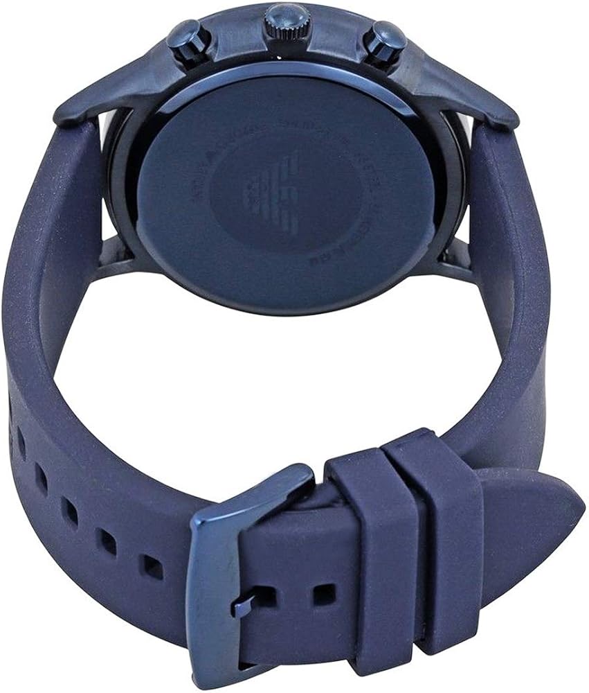  Shop Authentic Emporio Armani Renato Chronograph Silver Dial Blue Silicone Strap Watch For Men - AR11026 - Luxxuri
