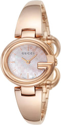  Shop Authentic Gucci Guccisima Quartz Mother of Pearl White Dial Rose Gold Steel Strap Watch for Women - YA134512 - Luxxuri