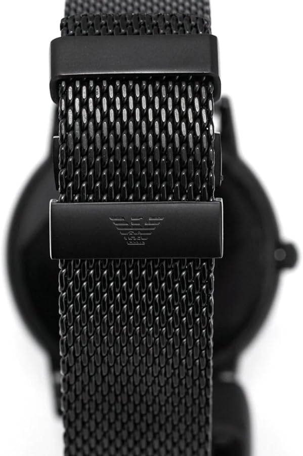  Shop Authentic Emporio Armani Luigi White Dial Black Mesh Bracelet Watch For Men - AR11046 - Luxxuri