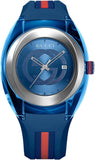  Shop Authentic Gucci Sync XXL Quartz Blue Dial Blue Rubber Strap Watch For Men - YA137104 - Luxxuri