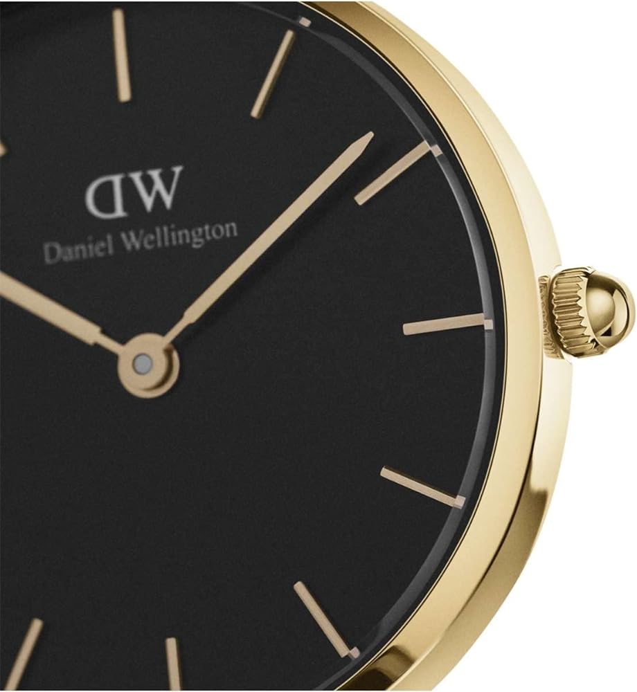  Shop Authentic Daniel Wellington Classic Petite Evergold Black Dial Gold Mesh Bracelet Watch For Women - DW00100349 - Luxxuri