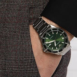  Shop Authentic Emporio Armani Three Hand Green Dial Silver Steel Strap Watch For Men - AR11338 - Luxxuri