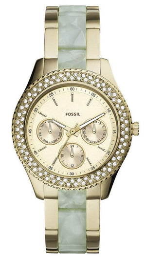  Shop Authentic Fossil Stella Multifunction Gold Dial Two Tone Steel Strap Watch for Women - ES4757 - Luxxuri