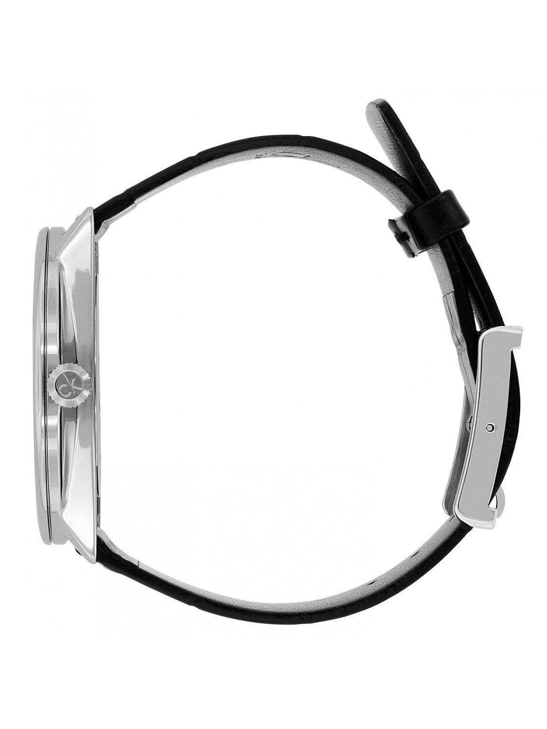  Shop Authentic Calvin Klein Accent Black Dial Black Leather Strap Watch for Men - K2Y211C3 - Luxxuri