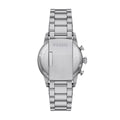 Fossil Sport Tourer Chronograph Black Dial Silver Steel Strap Watch for Men - FS6045