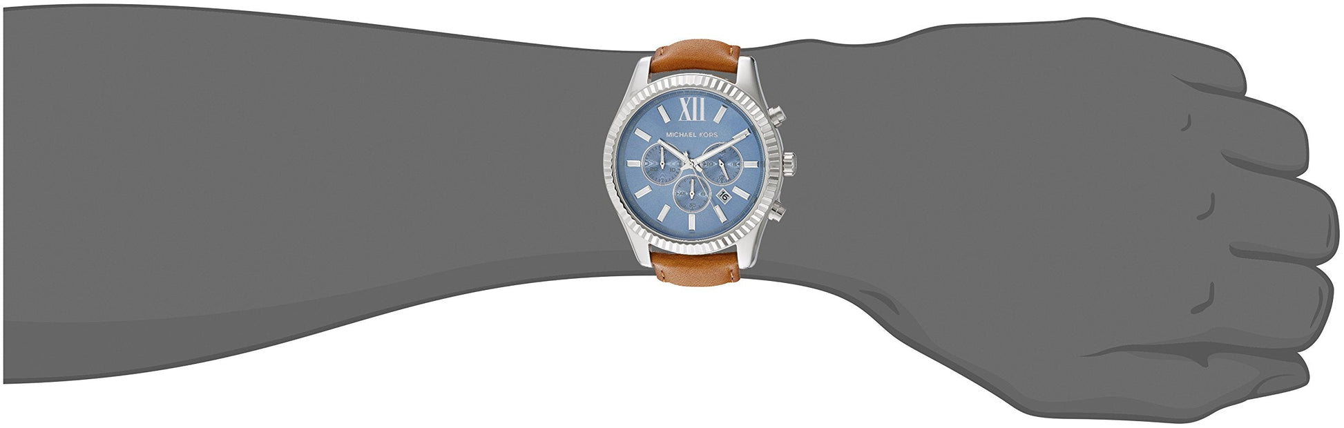  Shop Authentic Michael Kors Lexington Chronograph Blue Dial Brown Leather Strap Watch For Men - MK8537 - Luxxuri