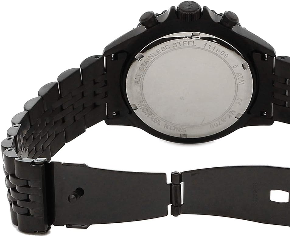  Shop Authentic Michael Kors Bayville Chronograph Black Dial Black Steel Strap Watch For Men - MK8750 - Luxxuri