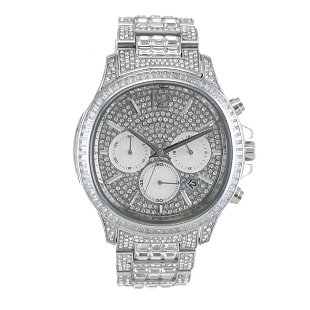  Shop Authentic Michael Kors Sage Pavé Limited Edition Crystals Silver Dial Silver Steel Strap Watch for Women - MK7483LE - Luxxuri