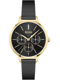  Shop Authentic Hugo Boss Symphony Black Dial Black Mesh Bracelet Watch for Women - 1502601 - Luxxuri