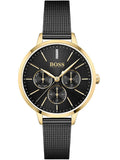  Shop Authentic Hugo Boss Symphony Black Dial Black Mesh Bracelet Watch for Women - 1502601 - Luxxuri