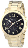  Shop Authentic Fossil Grant Chronograph Black Dial Gold Steel Strap Watch for Men - FS4815 - Luxxuri