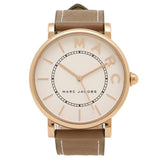  Shop Authentic Marc Jacobs Roxy White Dial Cement Brown Leather Strap Watch for Women - MJ1533 - Luxxuri