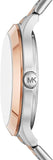  Shop Authentic Michael Kors Slim Runway Crystals Silver Dial Two Tone Steel Strap Watch for Women - MK1045 - Luxxuri