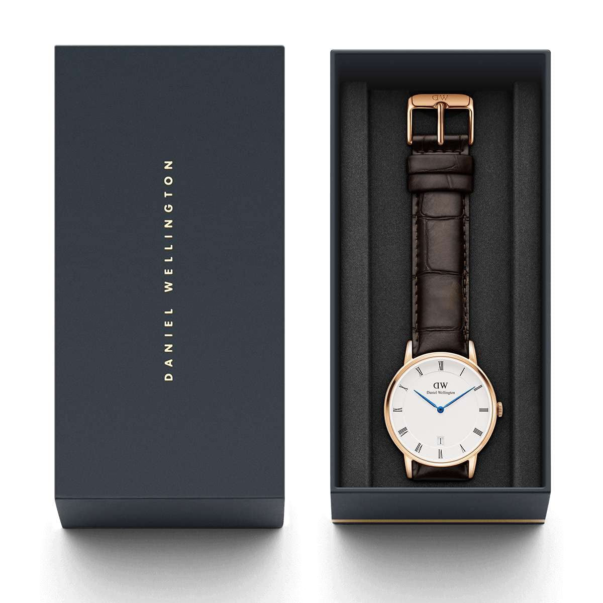  Shop Authentic Daniel Wellington Dapper York White Dial Brown Leather Strap Watch For Men - DW00100085 - Luxxuri